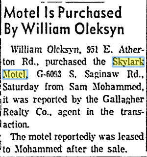 Skylark Motel - April 1962 Oleskyn Buys (newer photo)